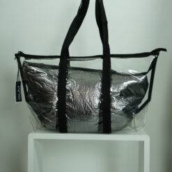 BORSA SHOPPER GUM ARGENTO